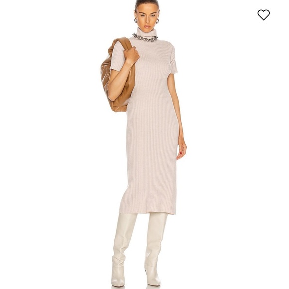 Staud Lilou Dress in Light Oatmeal - Picture 1 of 8